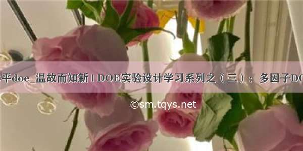 三因子两水平doe_温故而知新 | DOE实验设计学习系列之（三）：多因子DOE的魅力 （