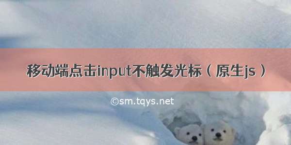 移动端点击input不触发光标（原生js）