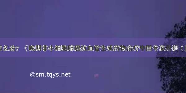 晚期肺癌怎么治？《晚期非小细胞肺癌抗血管生成药物治疗中国专家共识（版）》正式