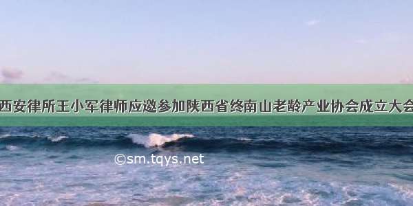 西安律所王小军律师应邀参加陕西省终南山老龄产业协会成立大会