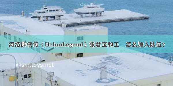 河洛群侠传《HeluoLegend》张君宝和王喆怎么加入队伍？