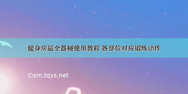 健身房最全器械使用教程 各部位对应锻炼动作