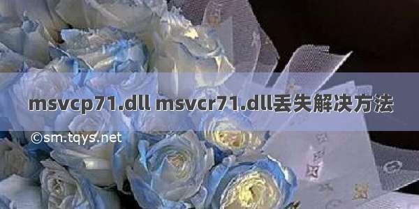 msvcp71.dll msvcr71.dll丢失解决方法