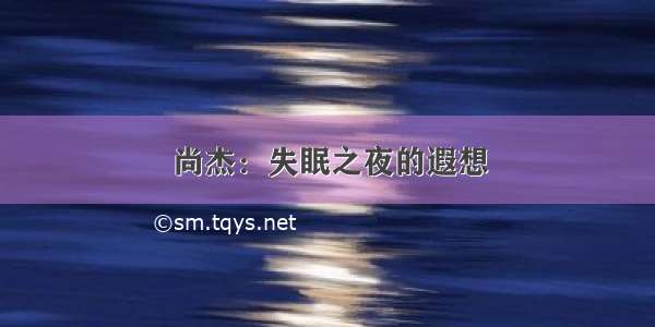 尚杰：失眠之夜的遐想