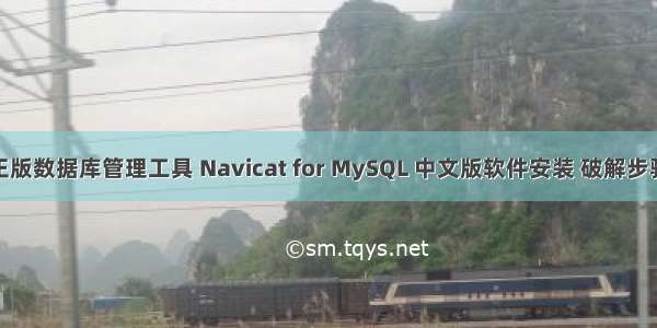 正版数据库管理工具 Navicat for MySQL 中文版软件安装 破解步骤