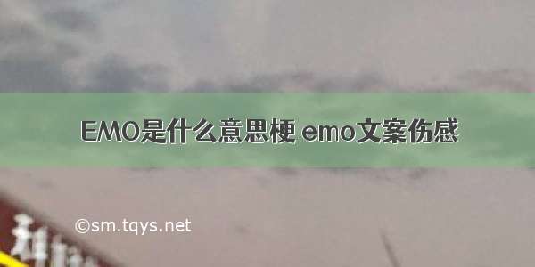 EMO是什么意思梗 emo文案伤感