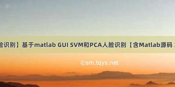 【人脸识别】基于matlab GUI SVM和PCA人脸识别【含Matlab源码 369期】