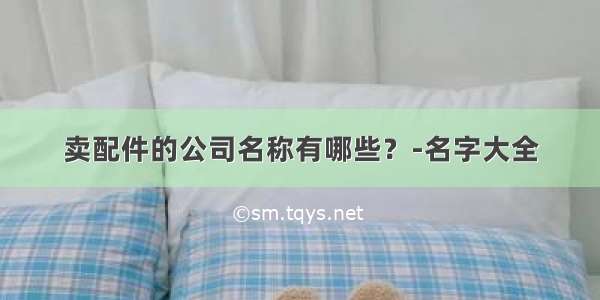 卖配件的公司名称有哪些？-名字大全