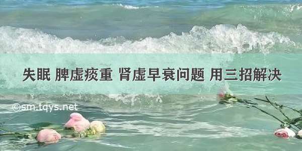 失眠 脾虚痰重 肾虚早衰问题 用三招解决