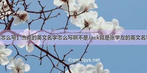 【杰克英文怎么写】杰克的英文名字怎么写啊不是Jack就是张学友的英文名字还有没有...