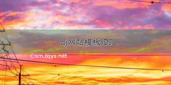 dj网站模板 DJ