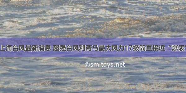 上海台风最新消息 超强台风利奇马最大风力17级简直接近“爆表”