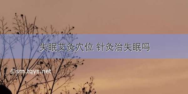 失眠艾灸穴位 针灸治失眠吗