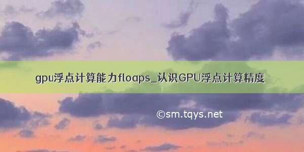 gpu浮点计算能力floaps_认识GPU浮点计算精度