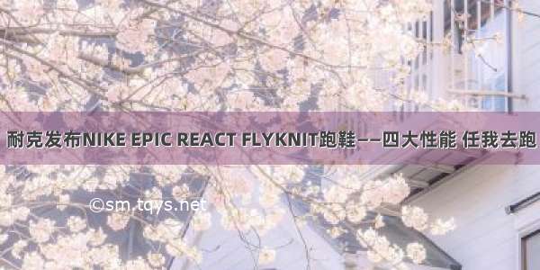 耐克发布NIKE EPIC REACT FLYKNIT跑鞋——四大性能 任我去跑