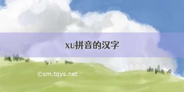 xu拼音的汉字