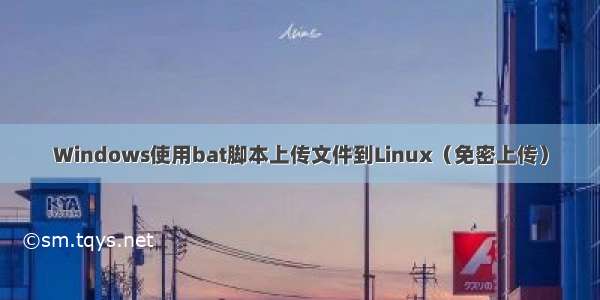 Windows使用bat脚本上传文件到Linux（免密上传）