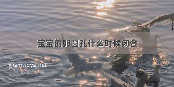 宝宝的卵圆孔什么时候闭合