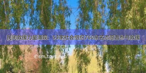 民间救援力量涌现：53家社会组织760余名志愿者参与救援