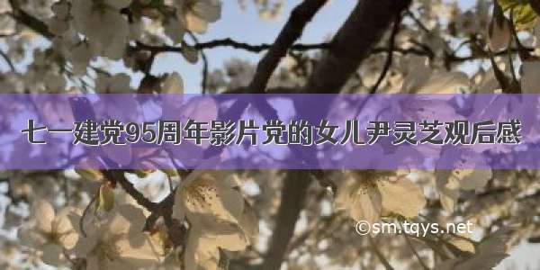 七一建党95周年影片党的女儿尹灵芝观后感