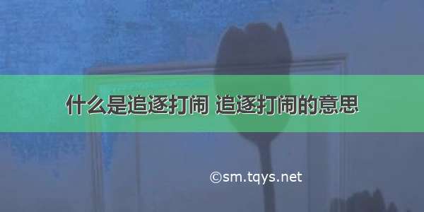 什么是追逐打闹 追逐打闹的意思