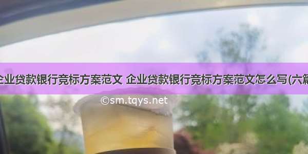 企业贷款银行竞标方案范文 企业贷款银行竞标方案范文怎么写(六篇)