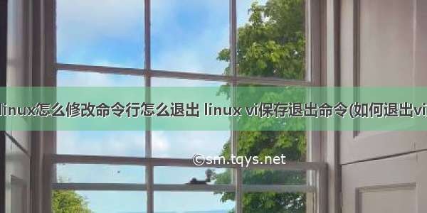 linux怎么修改命令行怎么退出 linux vi保存退出命令(如何退出vi)