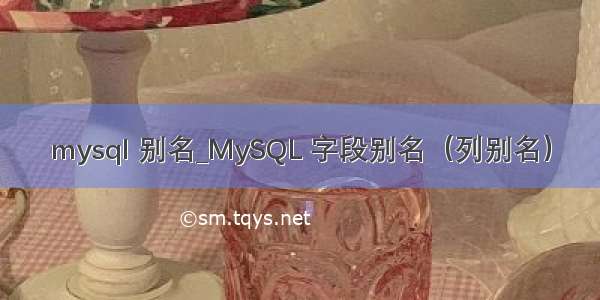 mysql 别名_MySQL 字段别名（列别名）