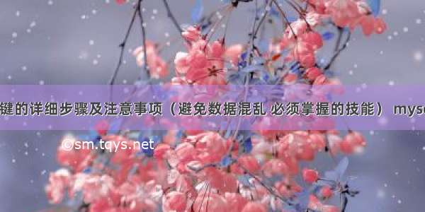 MySQL设置外键的详细步骤及注意事项（避免数据混乱 必须掌握的技能） mysql中and的优化