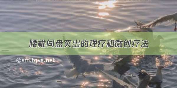 腰椎间盘突出的理疗和微创疗法