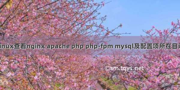 linux查看nginx apache php php-fpm mysql及配置项所在目录