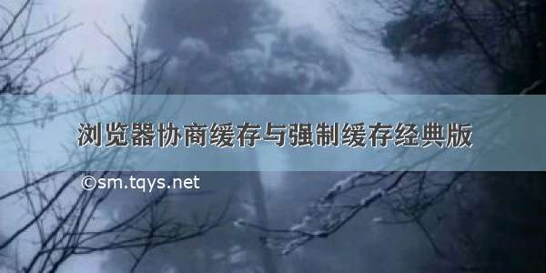 浏览器协商缓存与强制缓存经典版