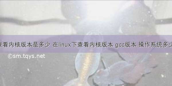 linux系统查看内核版本是多少 在linux下查看内核版本 gcc版本 操作系统多少位等参数...