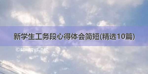 新学生工务段心得体会简短(精选10篇)