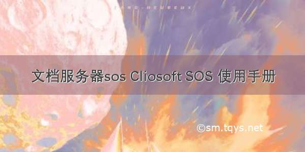 文档服务器sos Cliosoft SOS 使用手册