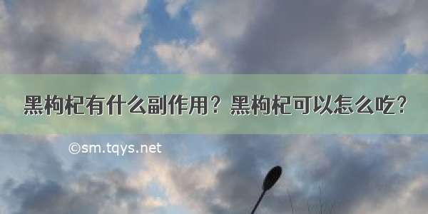 黑枸杞有什么副作用？黑枸杞可以怎么吃？