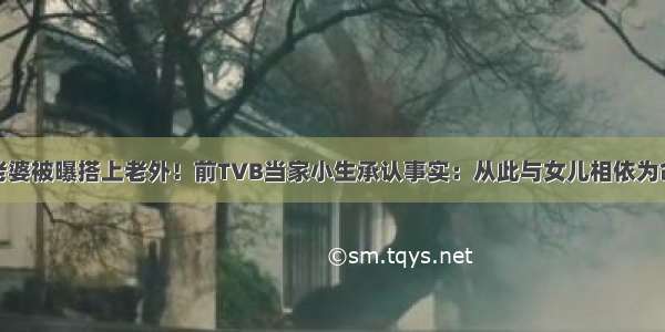 老婆被曝搭上老外！前TVB当家小生承认事实：从此与女儿相依为命