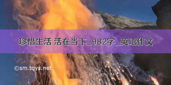 珍惜生活 活在当下_982字_英语作文