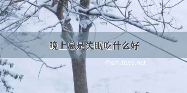 晚上总是失眠吃什么好