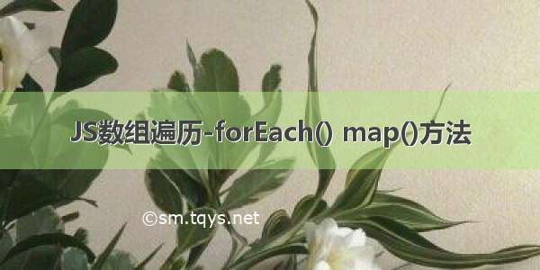 JS数组遍历-forEach() map()方法