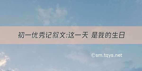 初一优秀记叙文:这一天 是我的生日