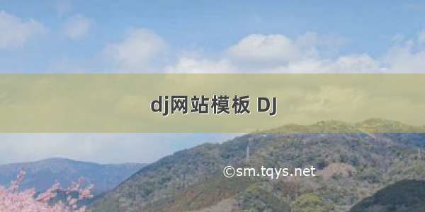 dj网站模板 DJ