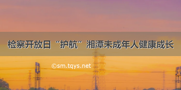 检察开放日“护航”湘潭未成年人健康成长