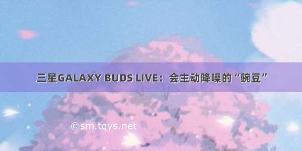 三星GALAXY BUDS LIVE：会主动降噪的“豌豆”