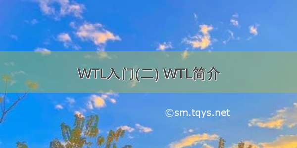 WTL入门(二) WTL简介