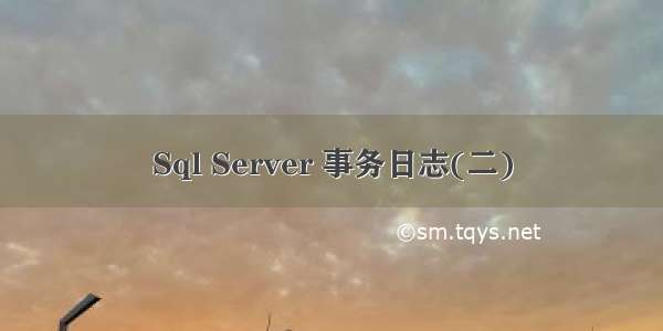Sql Server 事务日志(二)