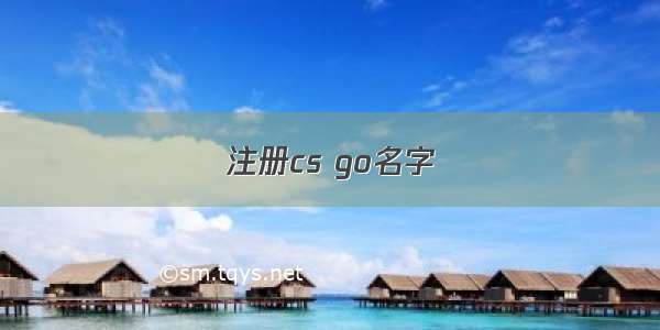 注册cs go名字