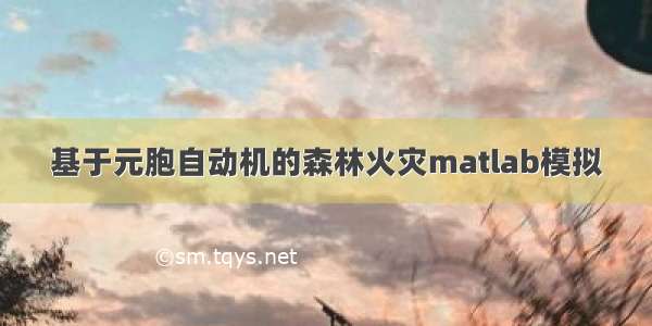 基于元胞自动机的森林火灾matlab模拟