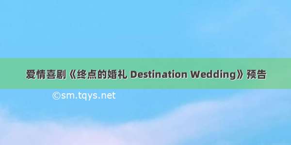 爱情喜剧《终点的婚礼 Destination Wedding》预告