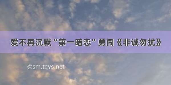 爱不再沉默“第一暗恋”勇闯《非诚勿扰》